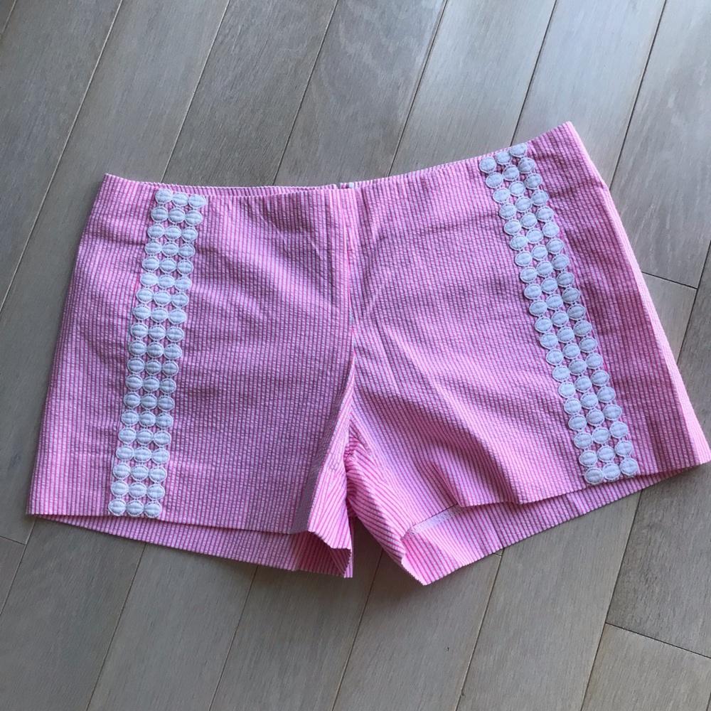 Lilly Pulitzer Women’s Shorts Size 0 Pink & White Gingham Fabric New no Tags